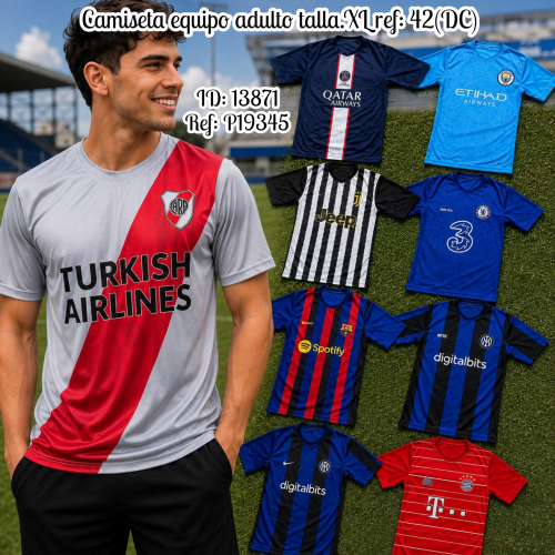 Camiseta equipo adulto talla.XL ref: 42(DC)
