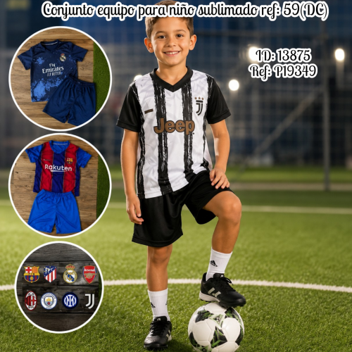 Conjunto equipo para niño sublimado ref: 59(DC)