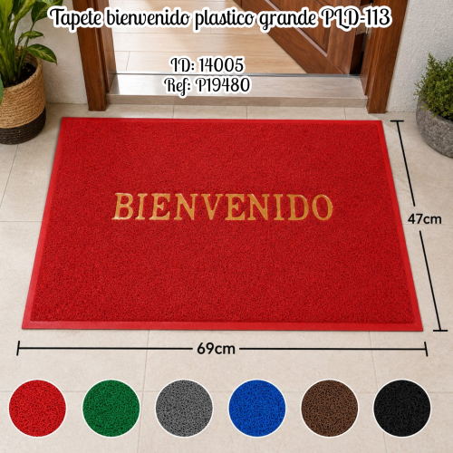 Tapete bienvenido plastico grande PLD-113(UND)