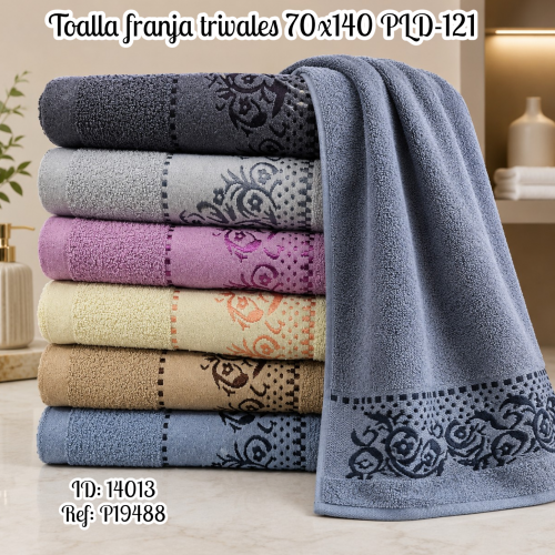 Toalla franja trivales 70x140 PLD-121(UND)