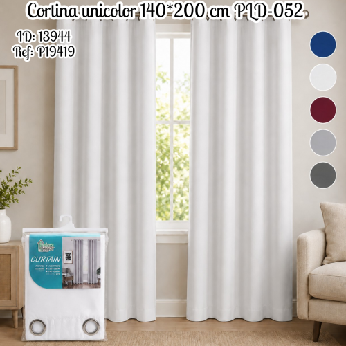 Cortina unicolor 140*200 cm PLD-052(UND)