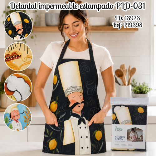 Delantal impermeable estampado PLD-031(UND)