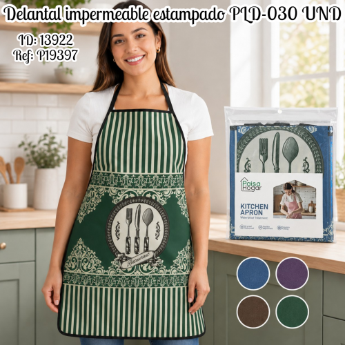 Delantal impermeable estampado PLD-030(UND)