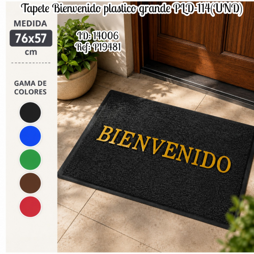 Tapete Bienvenido plastico grande PLD-114(UND)