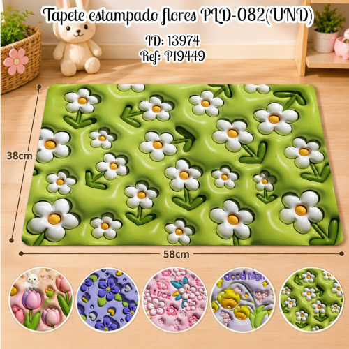 Tapete estampado flores PLD-082(UND)