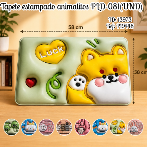 Tapete estampado animalitos PLD-081(UND)