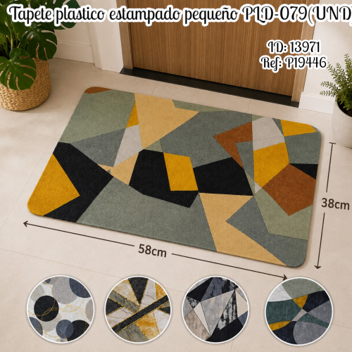 Tapete plastico estampado pequeño PLD-079(UND)