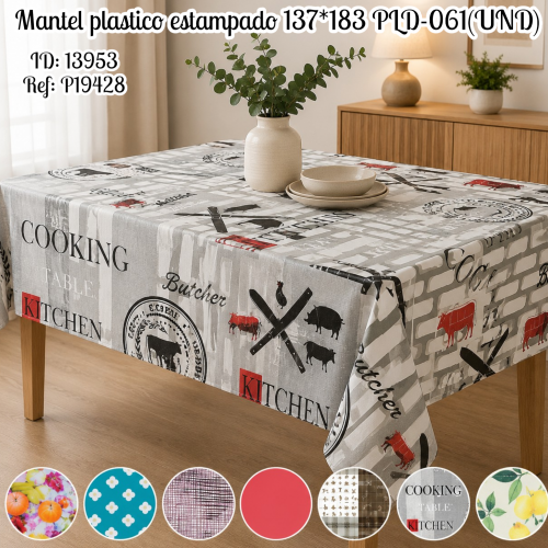 Mantel plastico estampado 137*183 PLD-061(UND)