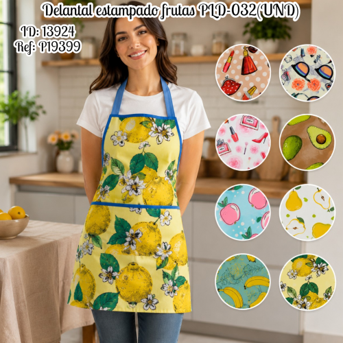 Delantal estampado frutas PLD-032(UND)