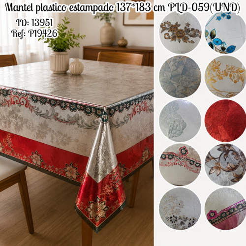 Mantel plastico estampado 137*183 cm PLD-059(UND)