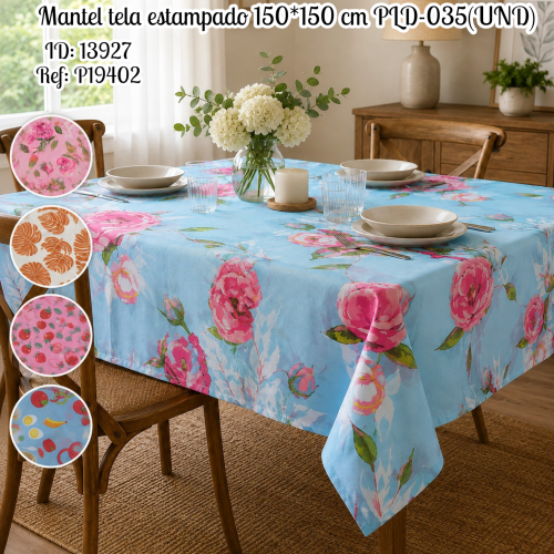 Mantel tela estampado 150*150 cm PLD-035(UND)