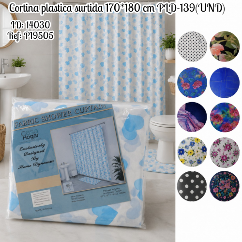 Cortina plastica surtida 170*180 cm PLD-139(UND)