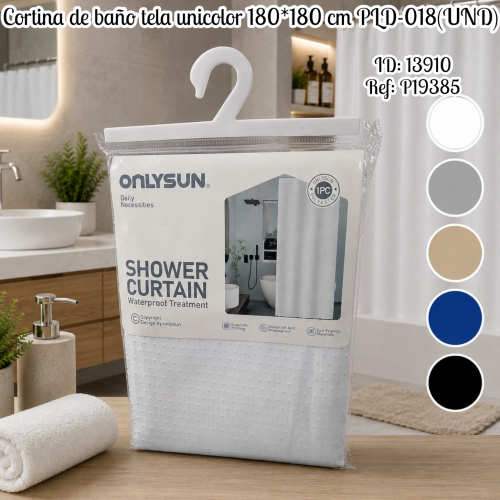 Cortina de baño tela unicolor 180*180 cm PLD-018(UND)