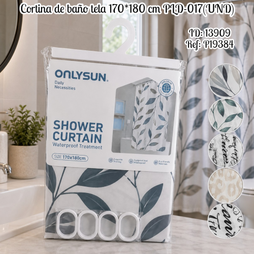 Cortina de baño tela 170*180 cm PLD-017(UND)