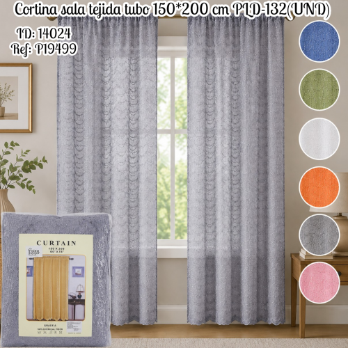 Cortina sala tejida tubo 150*200 cm PLD-132(UND)