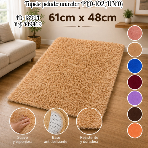 Tapete peludo unicolor PLD-102(UND)