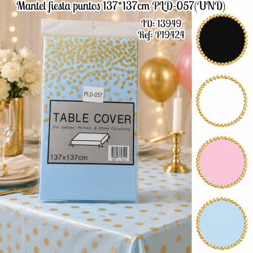 Mantel fiesta puntos 137*137cm PLD-057(UND)