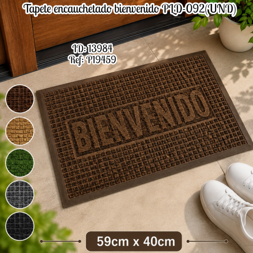 Tapete encauchetado bienvenido PLD-092(UND)