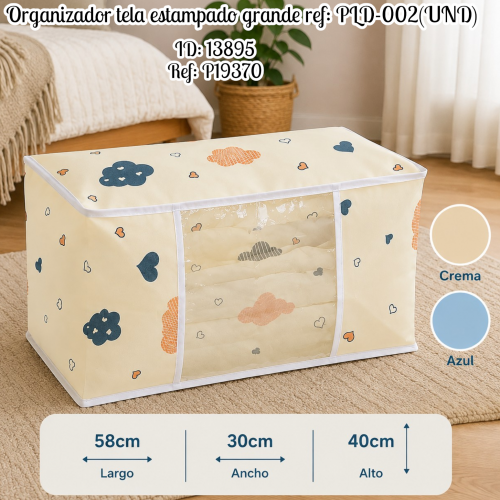 Organizador tela estampado grande ref: PLD-002(UND)