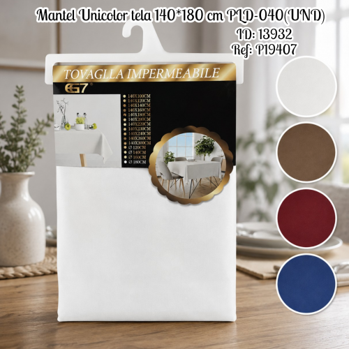 Mantel Unicolor tela 140*180 cm PLD-040(UND)