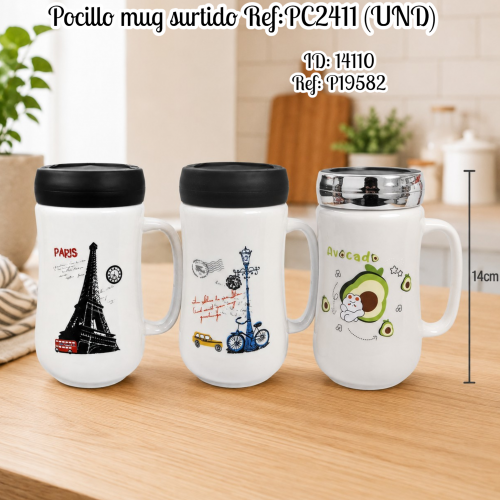 Pocillo mug surtido Ref:PC2411 (UND)