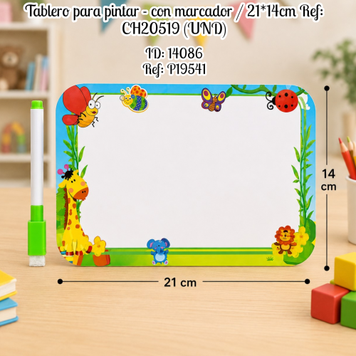 Tablero rompecabezas para pintar - con marcador / 21*14cm / display x12 Ref: CH20519 (UND)