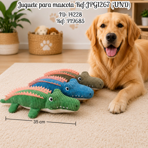 Juguete cocodrilo para mascota Ref:JPG1267 (UND)