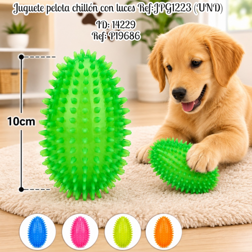 Juguete pelota chillón con luces Ref:JPG1223 (UND)