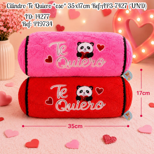 Cilindro Te Quiero *oso* 35x17cm Ref:AP3-7427 (UND)