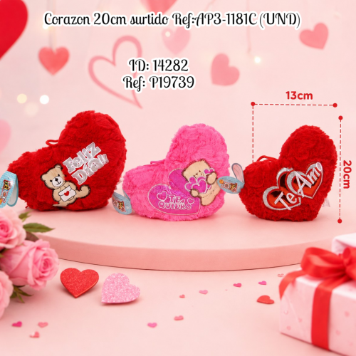 Corazon 20cm surtido Ref:AP3-1181C (UND)