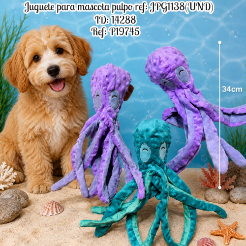 Juguete para mascota pulpo ref: JPG1138(UND)