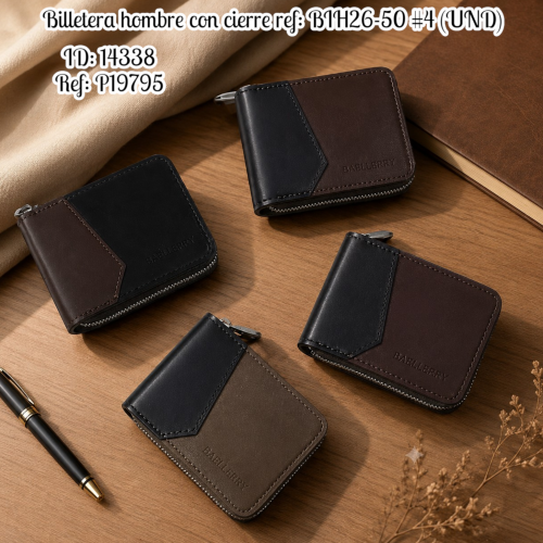 Billetera hombre con cierre ref: BIH26-50 #4 (UND)