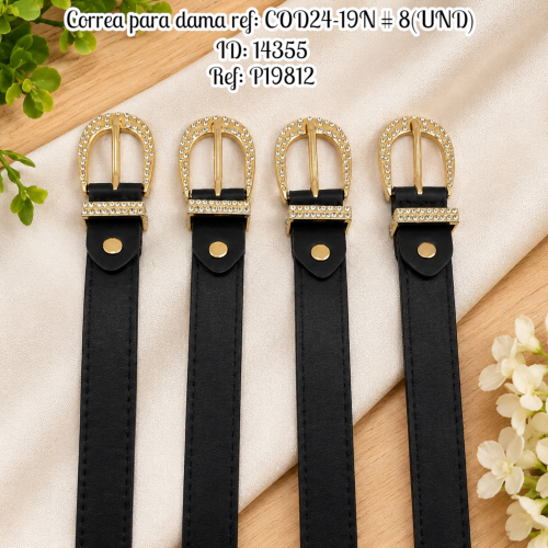 Correa para dama ref: COD24-19N # 8(UND)