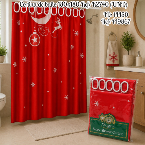 Cortina de baño 180x180 Ref: K2740 (UND)