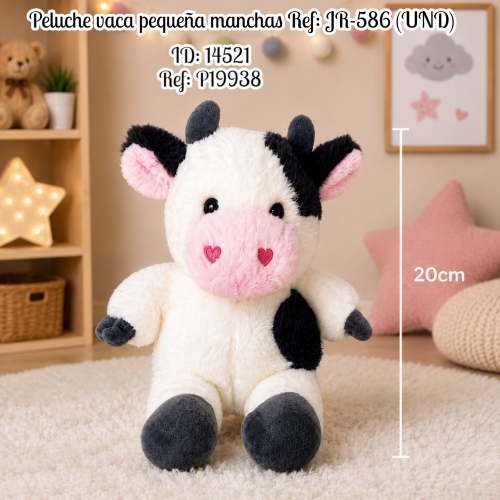 Peluche vaca pequeña manchas Ref: JR-586 (UND)