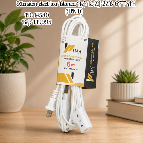 Extension electrica Blanca Ref: 1E-ZJ-2ZB-6FT-AH (UND)