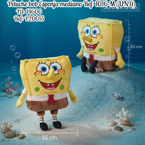 Peluche bob Esponja mediano Ref: 1016-M (UND)