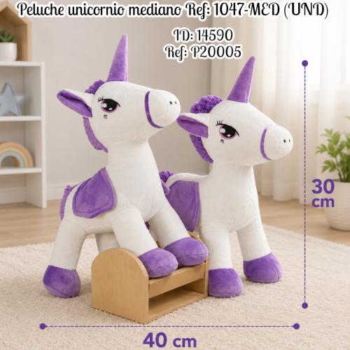 Peluche unicornio mediano Ref: 1047-MED (UND)