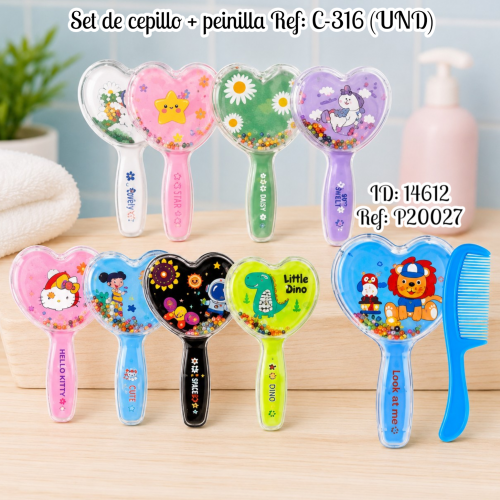 Set de cepillo + peinilla Ref: C-316 (UND)