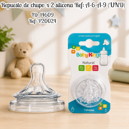 Repuesto de chupo x 2 silicona Ref: A-6-A-9 (UND)
