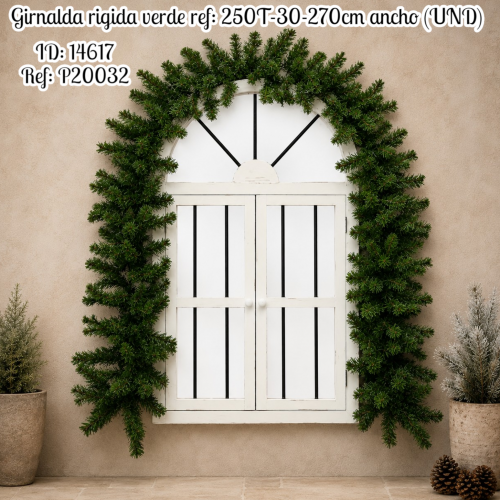 Girnalda rigida verde ref: 250T-30-270cm ancho (UND)