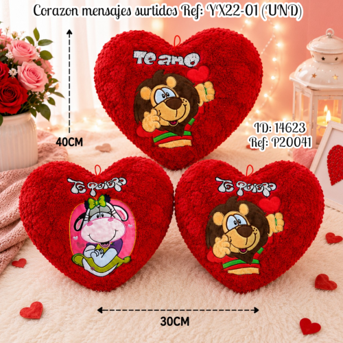 Corazon mensajes surtidos Ref: YX22-01 (UND)