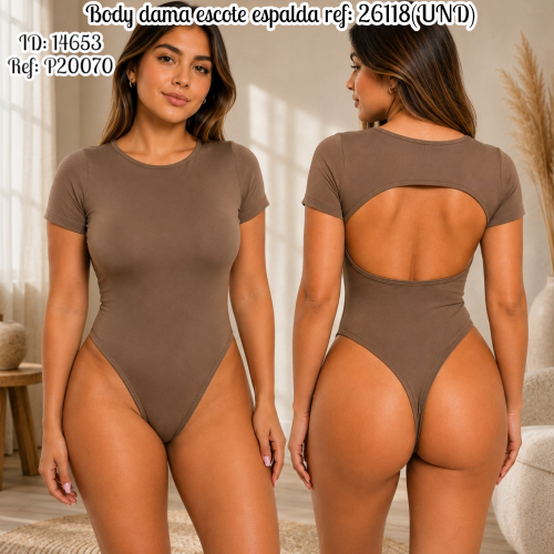 Body dama escote espalda ref: 26118(UND)
