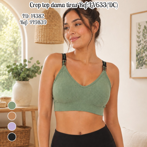 Crop top dama tiras Ref:LV633(DC)