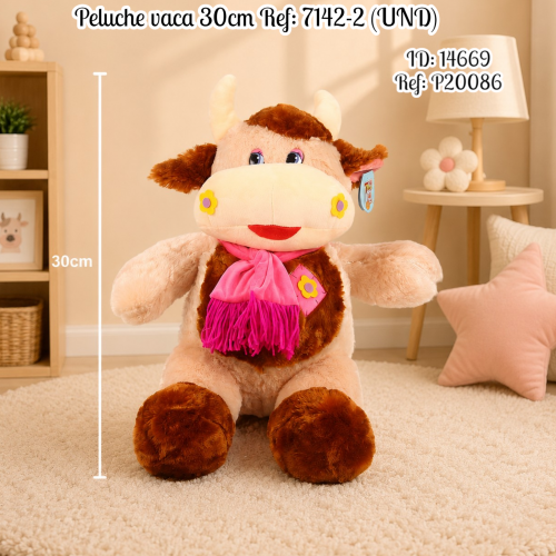 Peluche vaca  30cm  Ref: 7142-2 (UND)