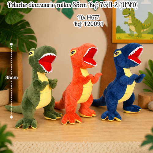 Peluche dinosaurio rallas 35cm  Ref: 7641-2 (UND)