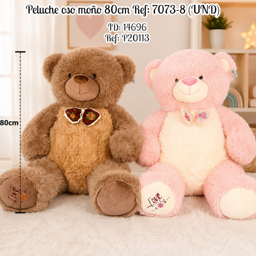 Peluche oso moño 80cm  Ref: 7073-8 (UND)