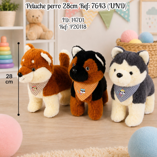 Peluche perro  28cm  Ref: 7643 (UND)