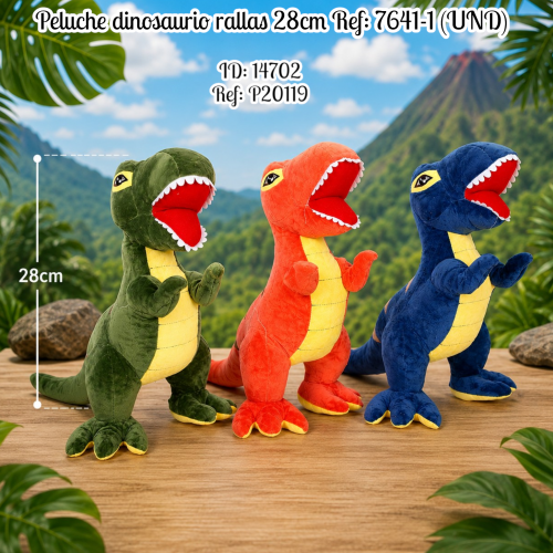 Peluche dinosaurio rallas 28cm  Ref: 7641-1 (UND)
