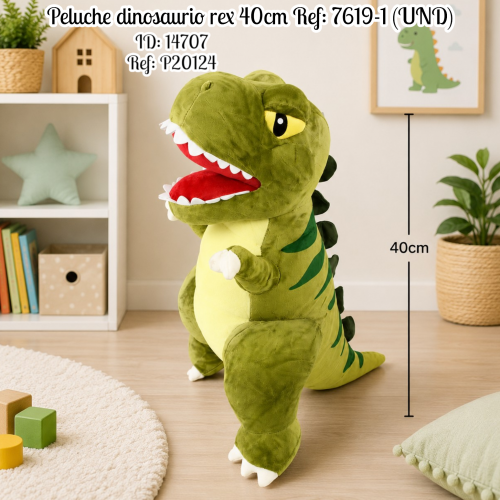 Peluche dinosaurio rex 40cm  Ref: 7619-1 (UND)